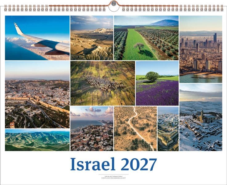 Israelkalender 2027 White Version