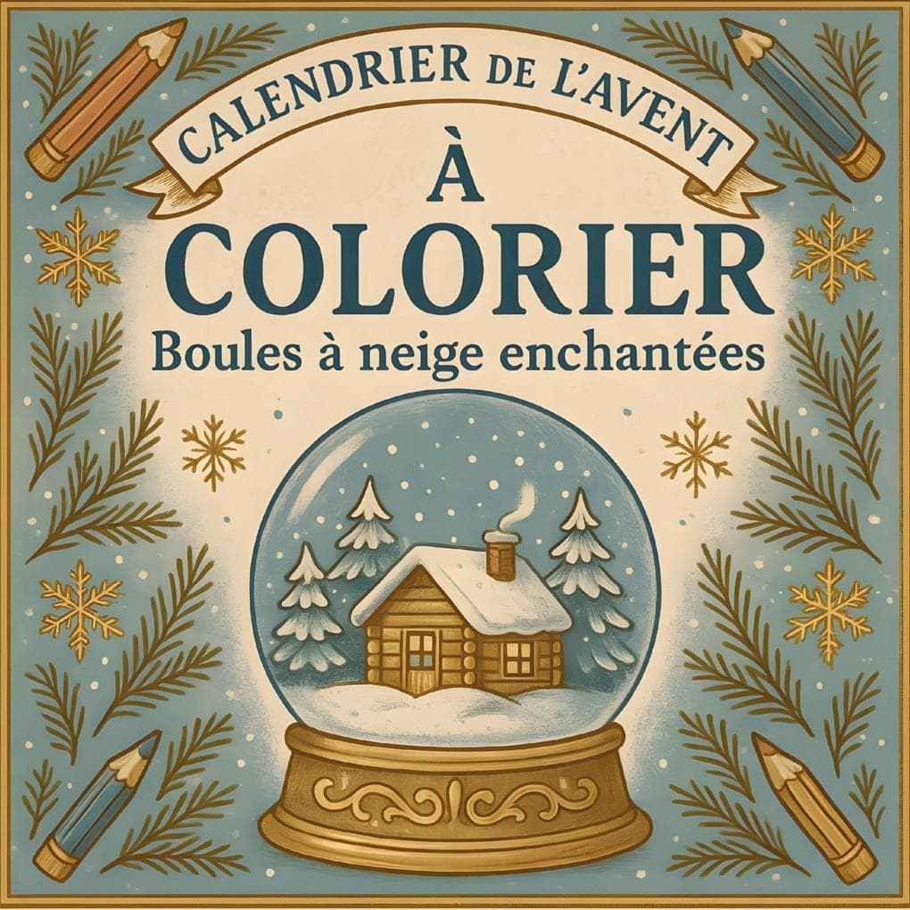 Calendrier de l'Avent à colorier