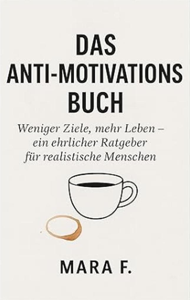 Das Anti-Motivationsbuch-Weniger Ziele, mehr Leben - ein ehrlicher Ratgeber für realistische Menschen