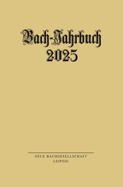 Bach-Jahrbuch 2025