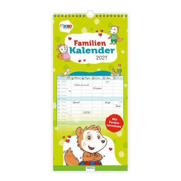 TRÖTSCH - Familienkalender Bobo Siebenschläfer 2027