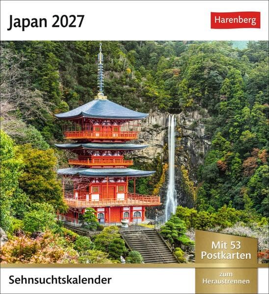 Japan Sehnsuchtskalender 2027 - Wochenkalender mit 53 Postkarten