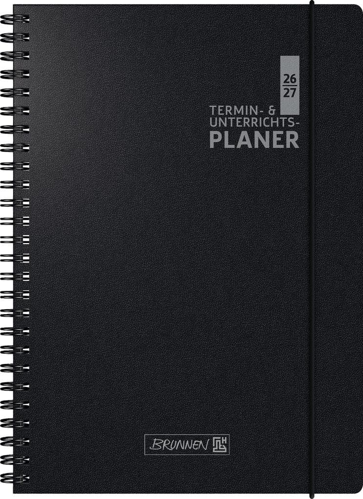 Termin- & Unterrichtsplaner 2026/2027 | A4, Kunststoff, schwarz