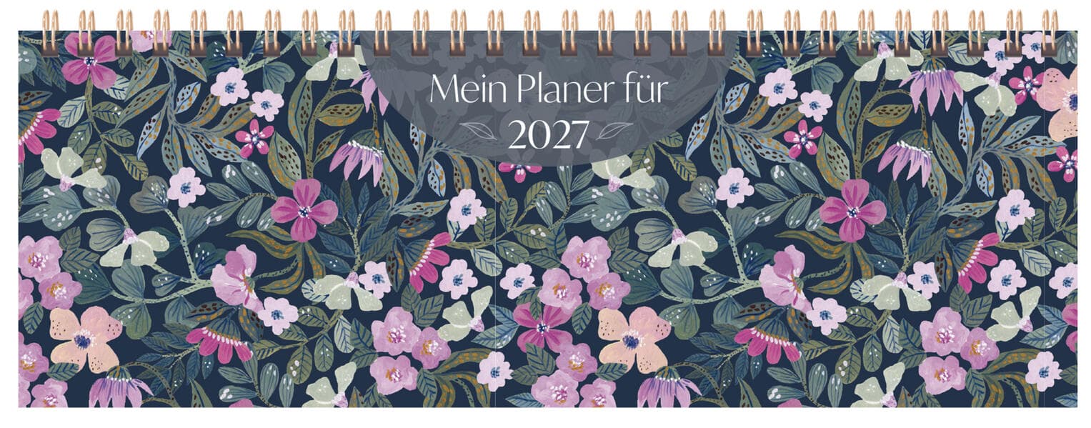 Tischquerkalender Purpur-Blüten 2027