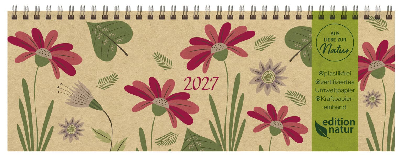 Tischquerkalender Edition Natur Flowers 2027