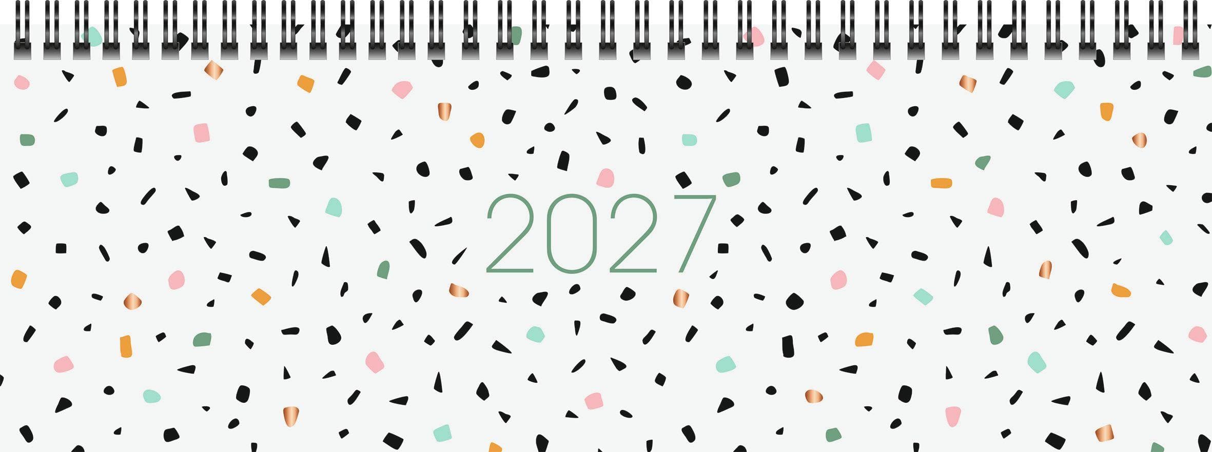 rido/idé 7036521017 Querterminbuch Mod. Sequenz 2027 "Confetti" 297×105 mm, Karton