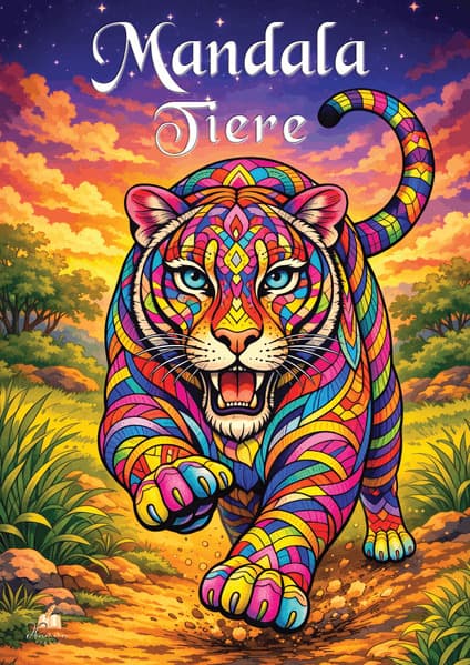 Mandala Tiere Malbuch für Erwachsene mit 50 schönen Ausmalmotiven