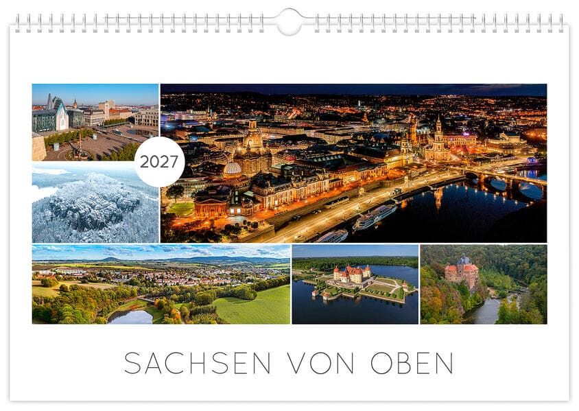 Kalender Sachsen von oben 2027 - Luftaufnahmen
