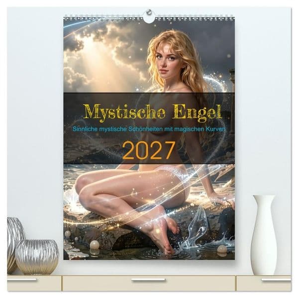 Mystische Engel (hochwertiger Premium Wandkalender 2027 DIN A2 hoch), Kunstdruck in Hochglanz