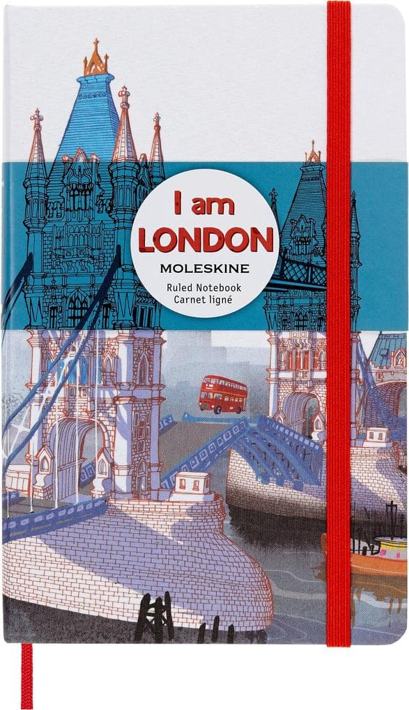 Moleskine I AM the city London Notizbuch limitierte Ausgabe, L/A5, liniert, fester Einband