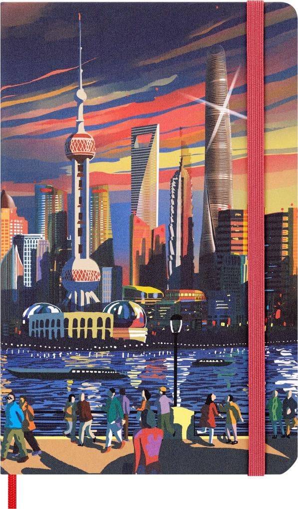 Moleskine I AM the city Shanghai Notizbuch limitierte Ausgabe, L/A5, liniert, fester Einband