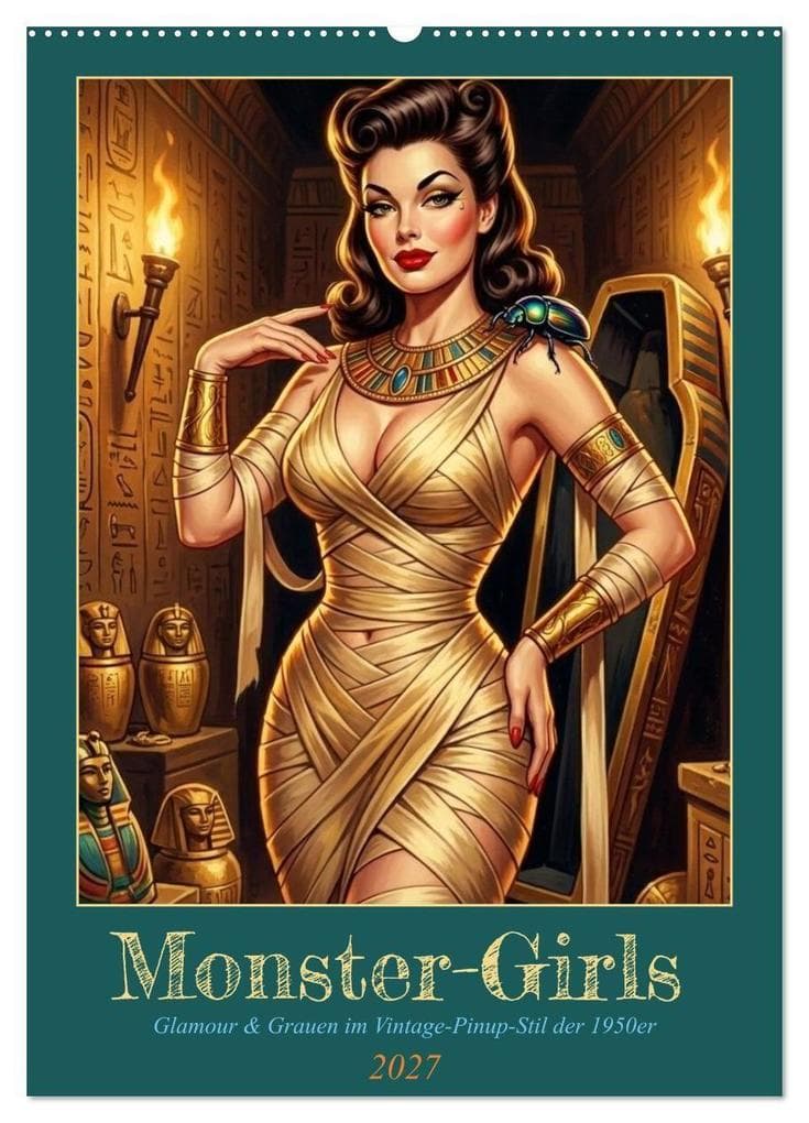 Monster-Girls (Wandkalender 2027 DIN A2 hoch), CALVENDO Monatskalender