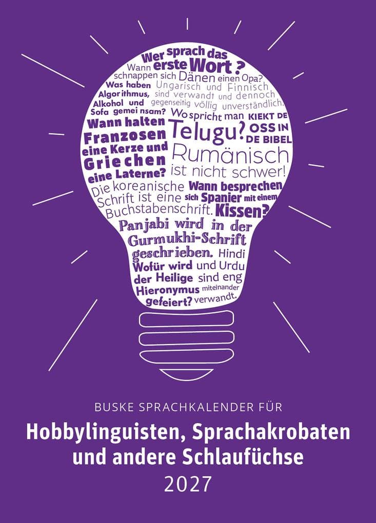 Sprachkalender für Hobbylinguisten, Sprachakrobaten und andere Schlaufüchse 2027