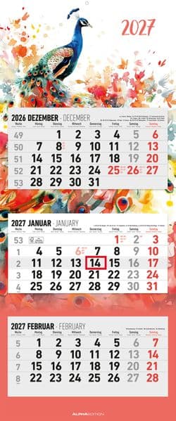 3-Monatskalender Design 2027