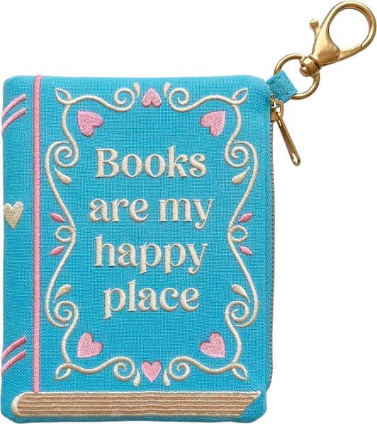 Buchverliebt Besticktes Täschchen, Happy Place