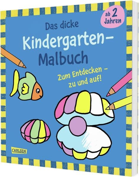 Ausmalbilder für Kita-Kinder: Das dicke Kindergarten Malbuch zum Entdecken