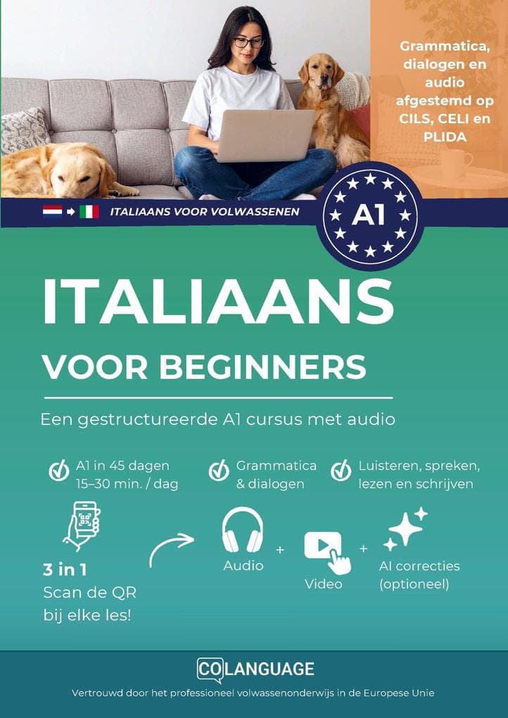 Italiaans voor beginners - een gestructureerde A1 cursus met audio