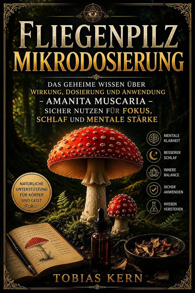 Fliegenpilz Mikrodosierung: Das geheime Wissen über Wirkung, Dosierung und Anwendung Amanita muscaria sicher nutzen für Fokus, Schlaf und mentale Stärke