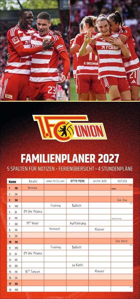1. FC Union Berlin Familienplaner 2027