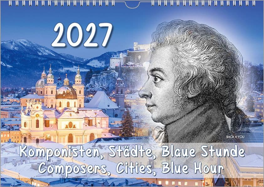 Komponisten-Kalender, ein Musik-Kalender 2027, DIN A3