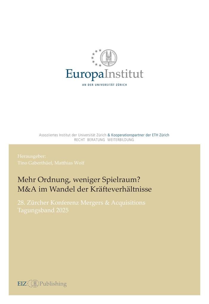 Mehr Ordnung, weniger Spielraum? M&A im Wandel der Kräfteverhältnisse