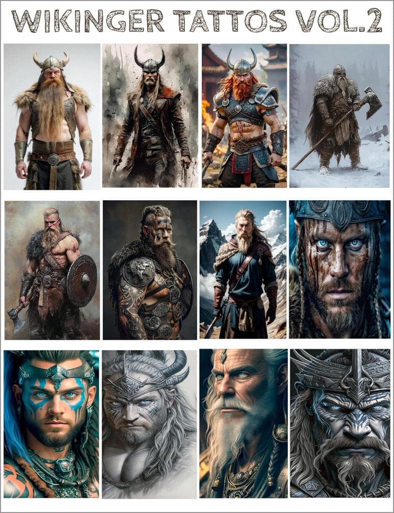 148 Wikinger Tattoo Vorlagen (Vikings Tattoos) - Volume 2