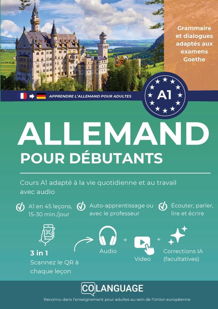 Apprendre l'allemand pour débutants : Cours A1 adapté à la vie quotidienne et au travail avec audio