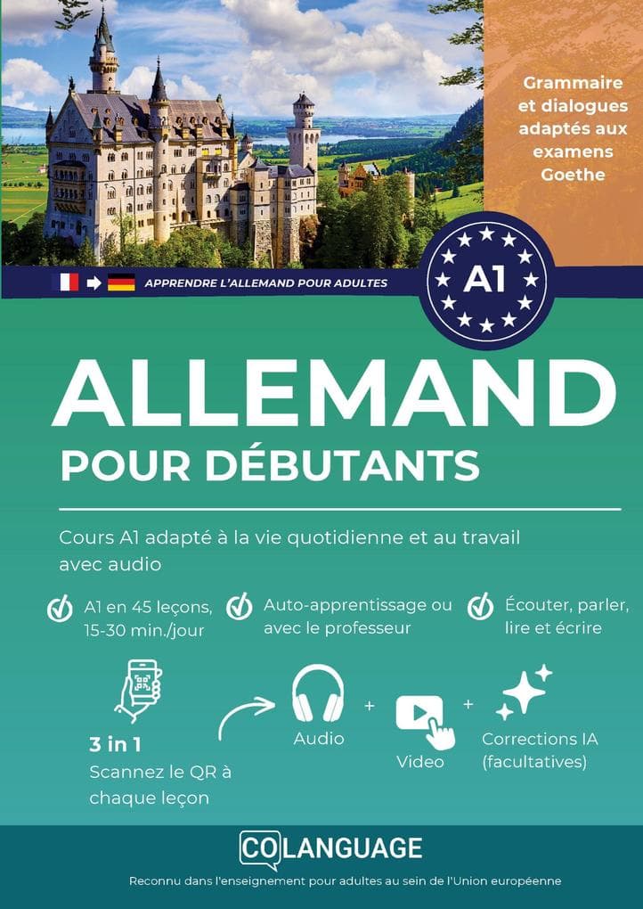 Apprendre l'allemand pour débutants : Cours A1 adapté à la vie quotidienne et au travail avec audio