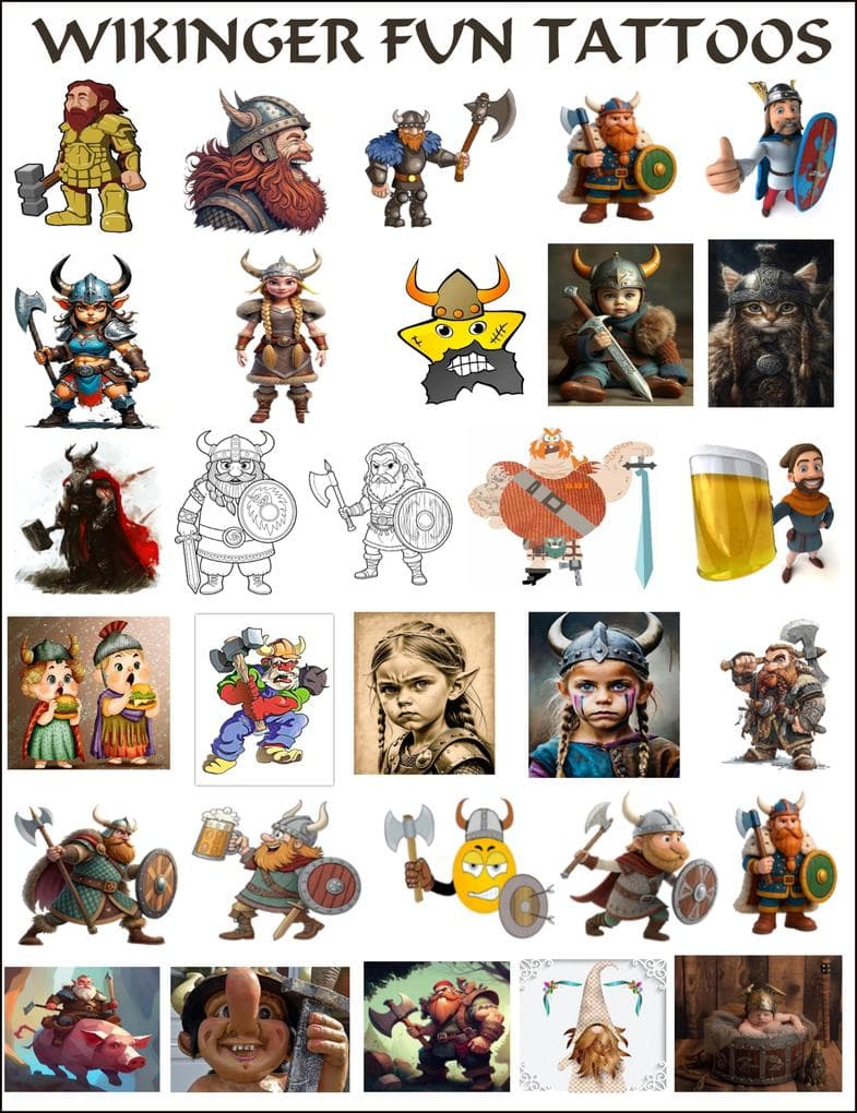 194 Wikinger Fun Tattoos.