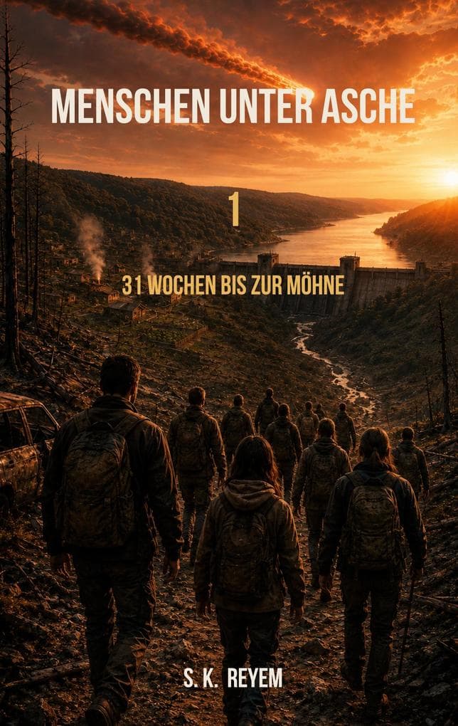 Menschen unter Asche