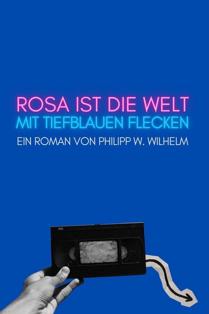 Rosa ist die Welt mit tiefblauen Flecken