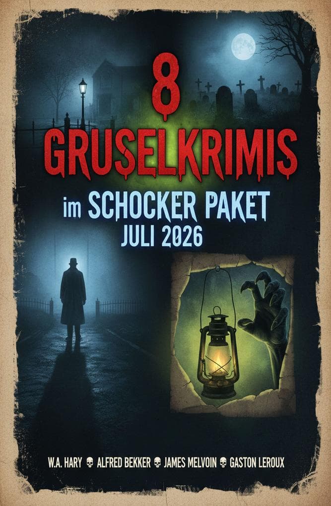 8 Gruselkrimis im Schocker Paket Juli 2026