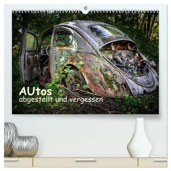Autos, abgestellt und vergessen (hochwertiger Premium Wandkalender 2027 DIN A2 quer), Kunstdruck in Hochglanz