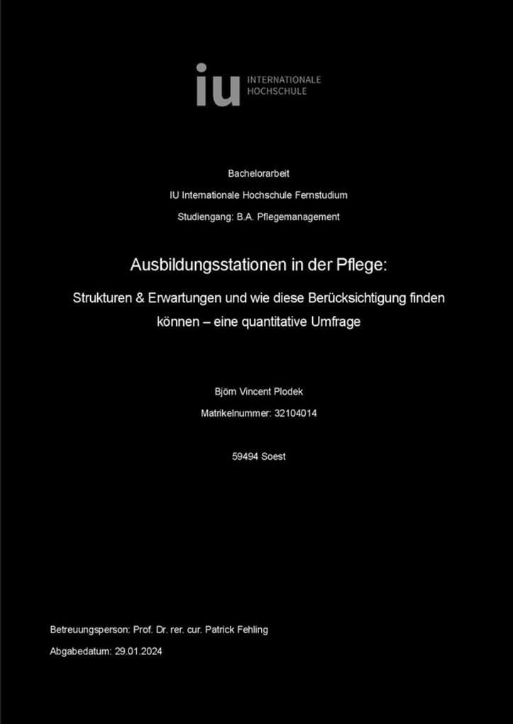 Ausbildungsstationen in der Pflege