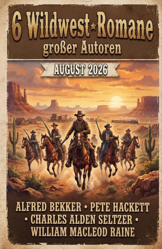 6 Wildwest-Romane großer Autoren August 2026