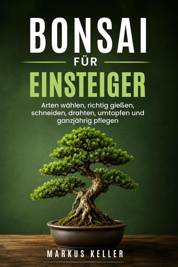Bonsai für Einsteiger: Arten wählen, richtig gießen, schneiden, drahten, umtopfen und ganzjährig pflegen
