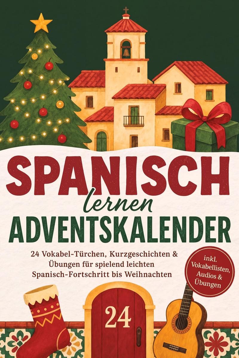 Spanisch lernen Adventskalender: 24 Vokabel-Türchen, Kurzgeschichten & Übungen für spielend leichten Spanisch-Fortschritt bis Weihnachten - inkl. Vokabellisten, Audios & Übungen