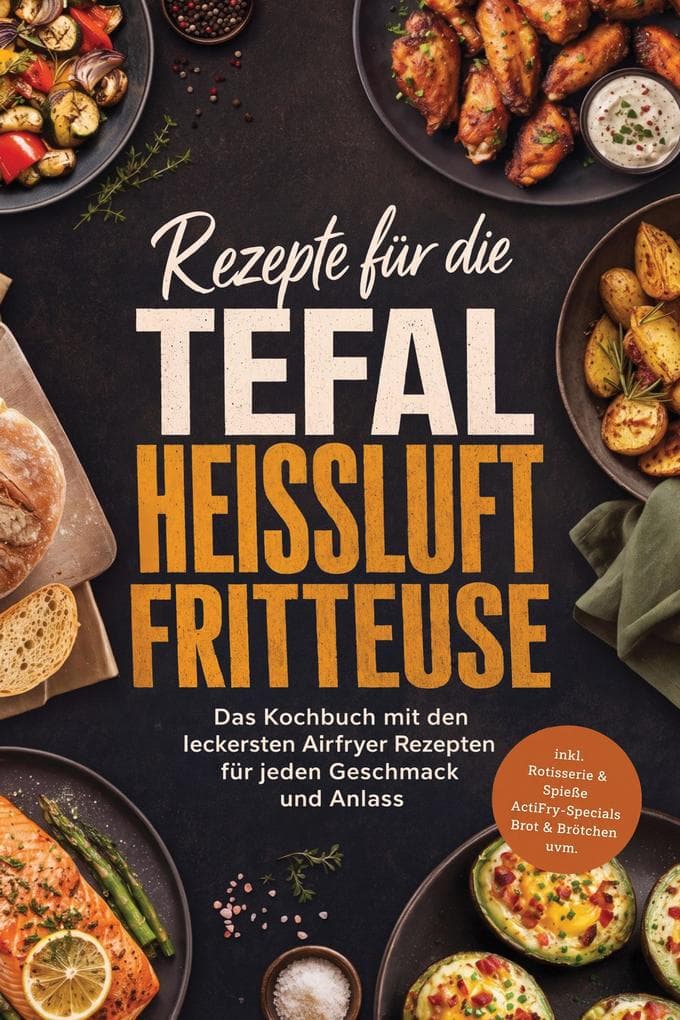 Rezepte für die Tefal Heißluftfritteuse: Das Kochbuch mit den leckersten Airfryer Rezepten für jeden Geschmack und Anlass - inkl. Rotisserie & Spieße, ActiFry-Specials, Brot & Brötchen uvm.