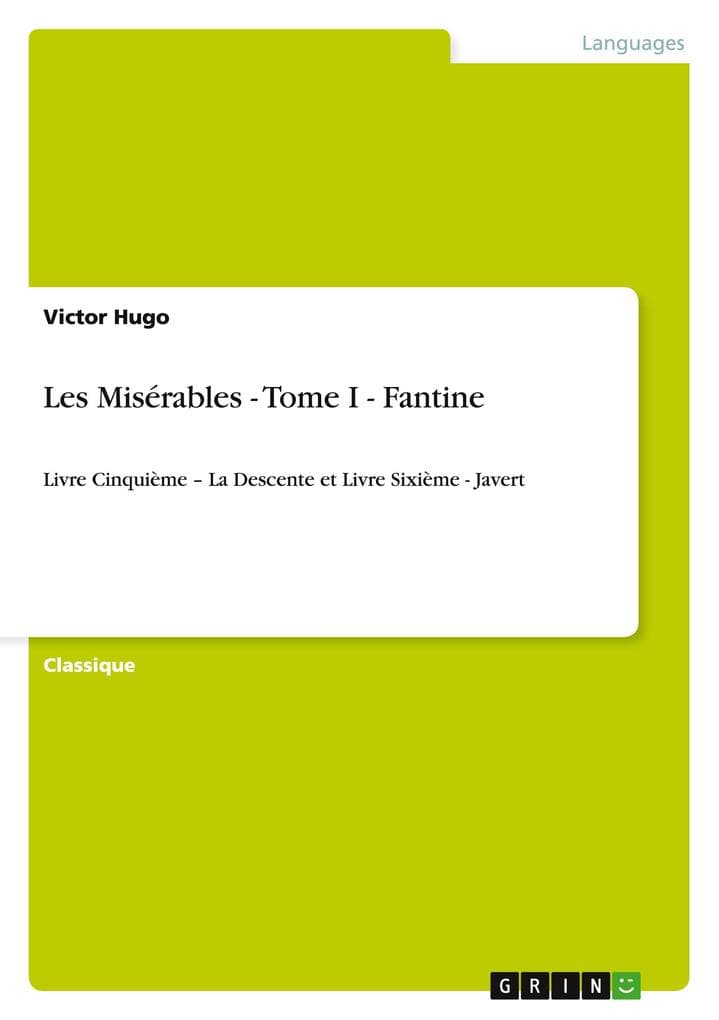 Les Misérables - Tome I - Fantine