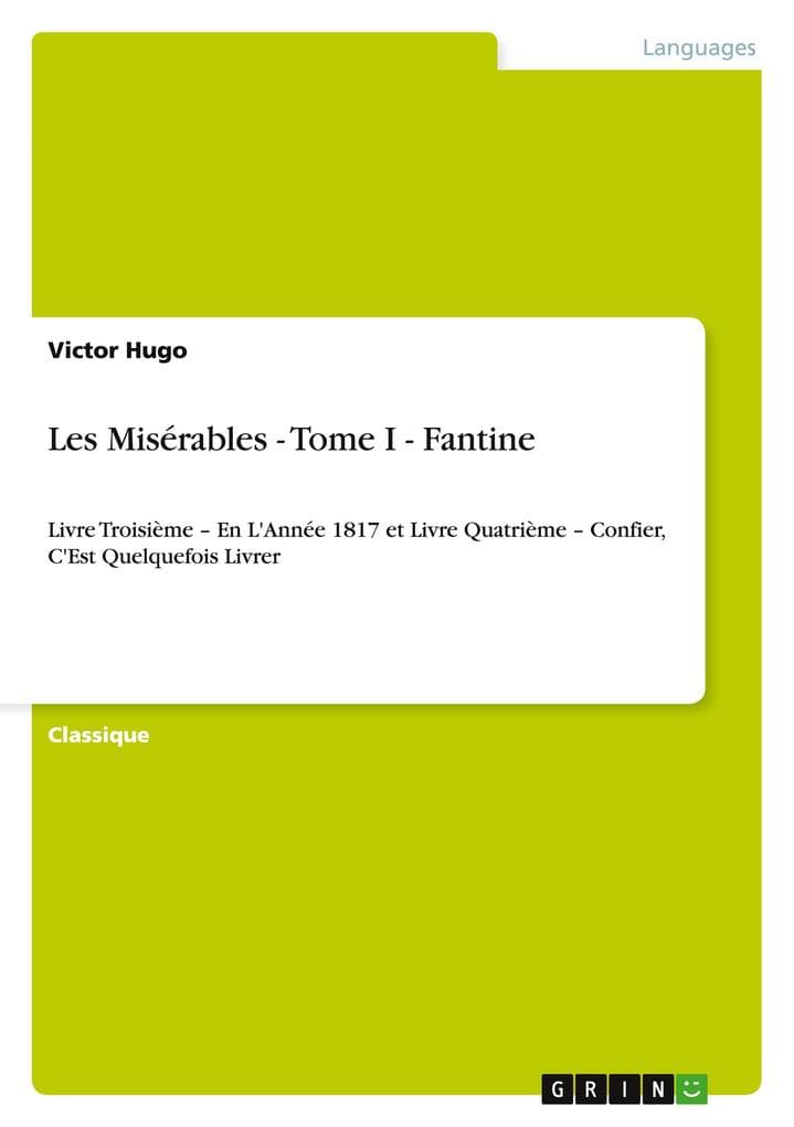 Les Misérables - Tome I - Fantine