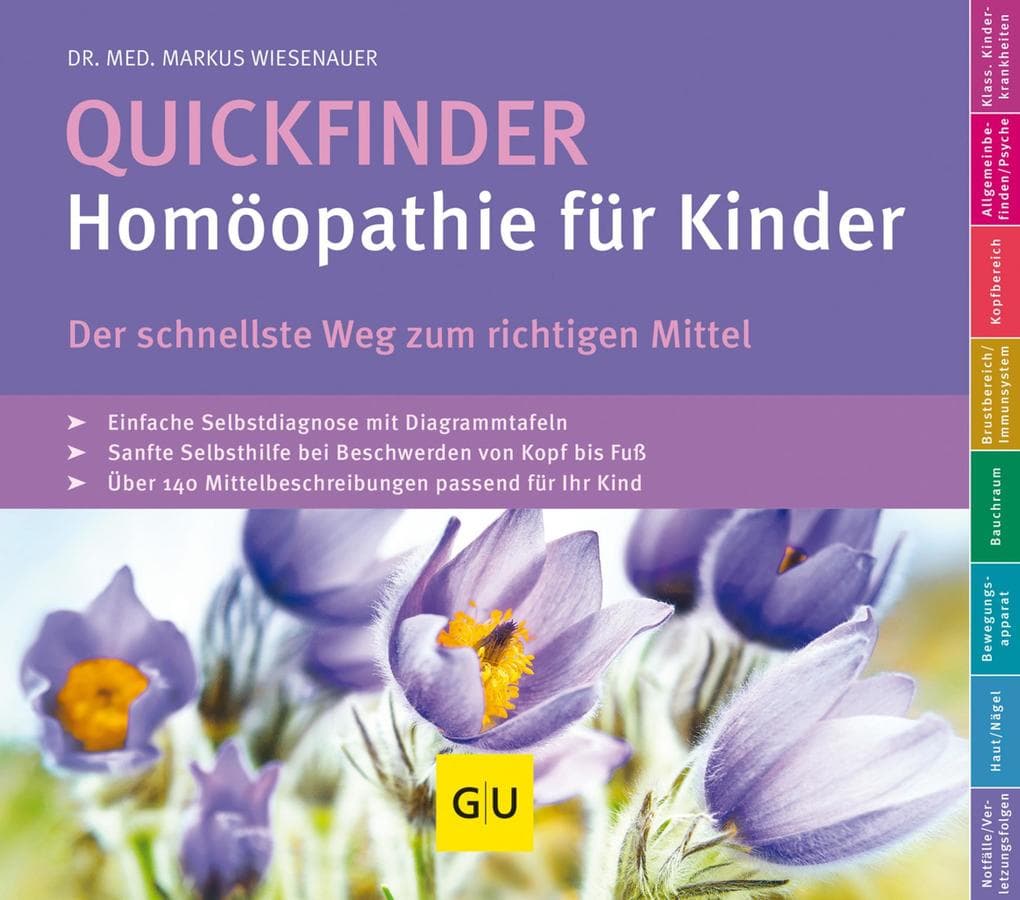 Quickfinder- Homöopathie für Kinder: Sicherer Eltern-Ratgeber zu Globuli, Dosierung & Potenzen von Kopf bis Fuß