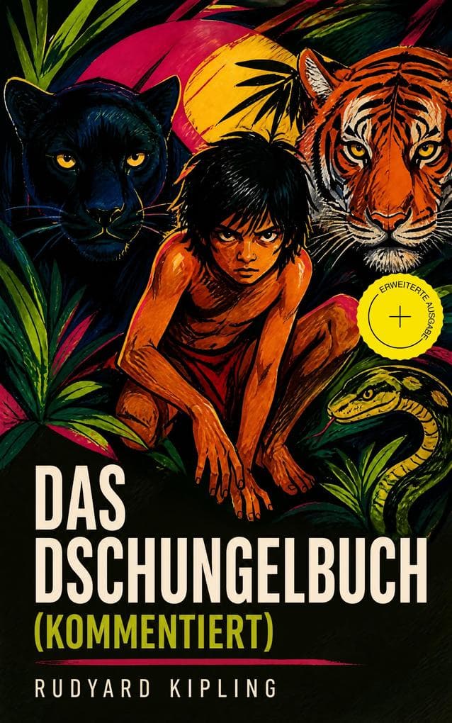 Das Dschungelbuch (Kommentiert): Erweiterte Ausgabe. Mit Originalillustrationen: Moglis Siegeslied + Toomai, der Liebling der Elefanten + Des Königs Ankus + Tiger - Tiger! + Rikki-Tikki-Tavi ...