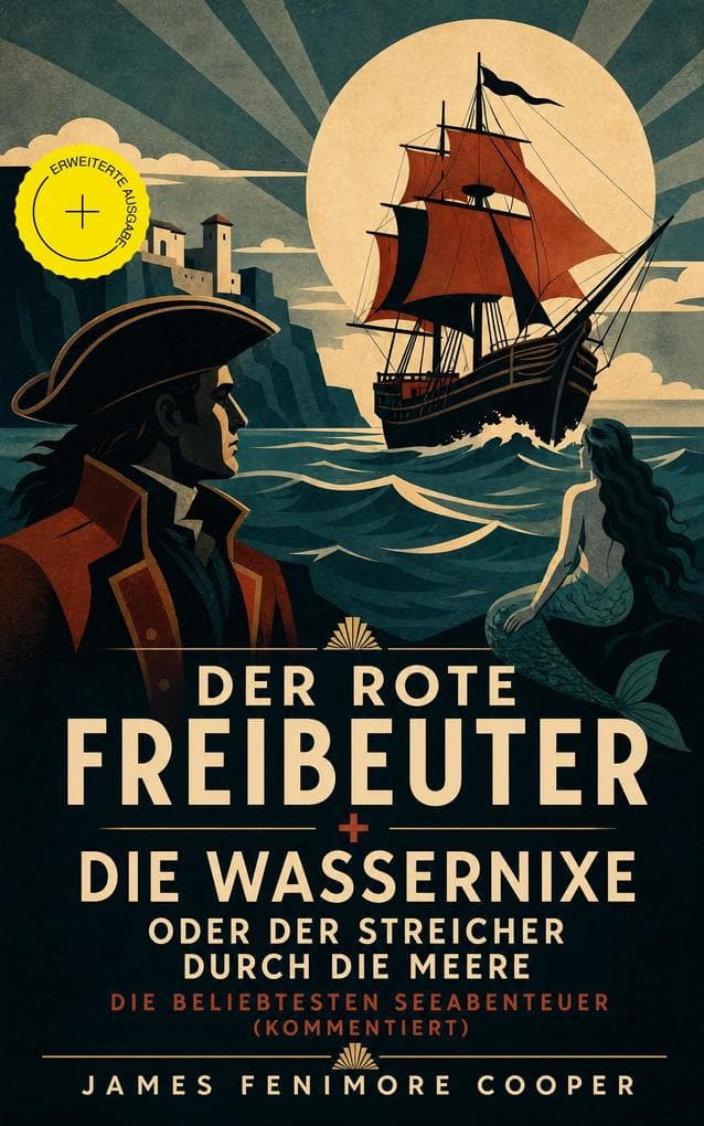 Der rote Freibeuter + Die Wassernixe oder der Streicher durch die Meere: Die beliebtesten Seeabenteuer (Kommentiert): Erweiterte Ausgabe. Abenteuerromane des Autors von Der letzte Mohikaner und Der Wildtöter