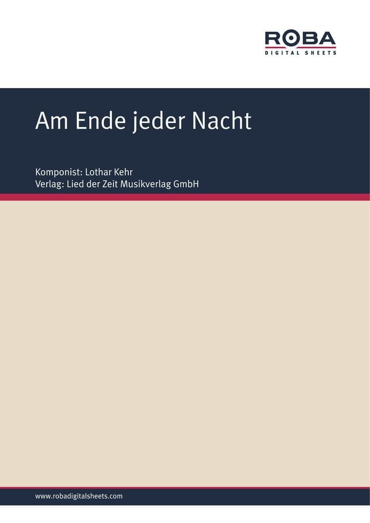 Am Ende jeder Nacht: Notenausgabe