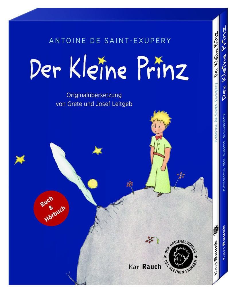 Der Kleine Prinz. Geschenkbox: Originalausgabe zum Lesen und als Hörbuch, gelesen von Ulrich und Anna Maria Mühe. Mit allen Illustrationen
