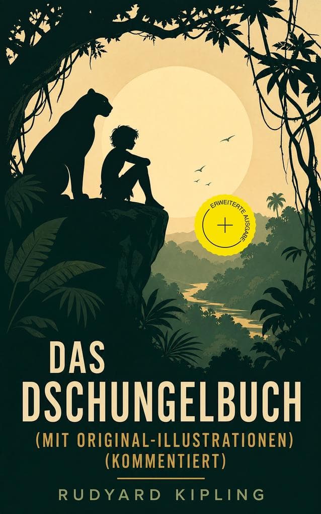 Das Dschungelbuch (mit Original-Illustrationen) (Kommentiert): Erweiterte Ausgabe. Mowglis Weg vom Findelkind zum Herrn der Tierwelt im Dschungel - Abenteuer, Erwachsenwerden und Naturgesetze