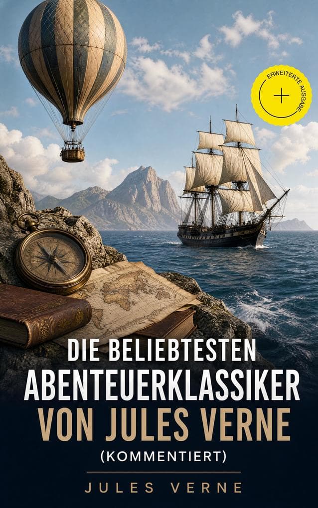 Die beliebtesten Abenteuerklassiker von Jules Verne (Kommentiert): Erweiterte Ausgabe. Reise um die Erde in 80 Tagen, Zwanzigtausend Meilen unter'm Meer, Die Reise zum Mittelpunkt der Erde, Von der Erde zum Mond