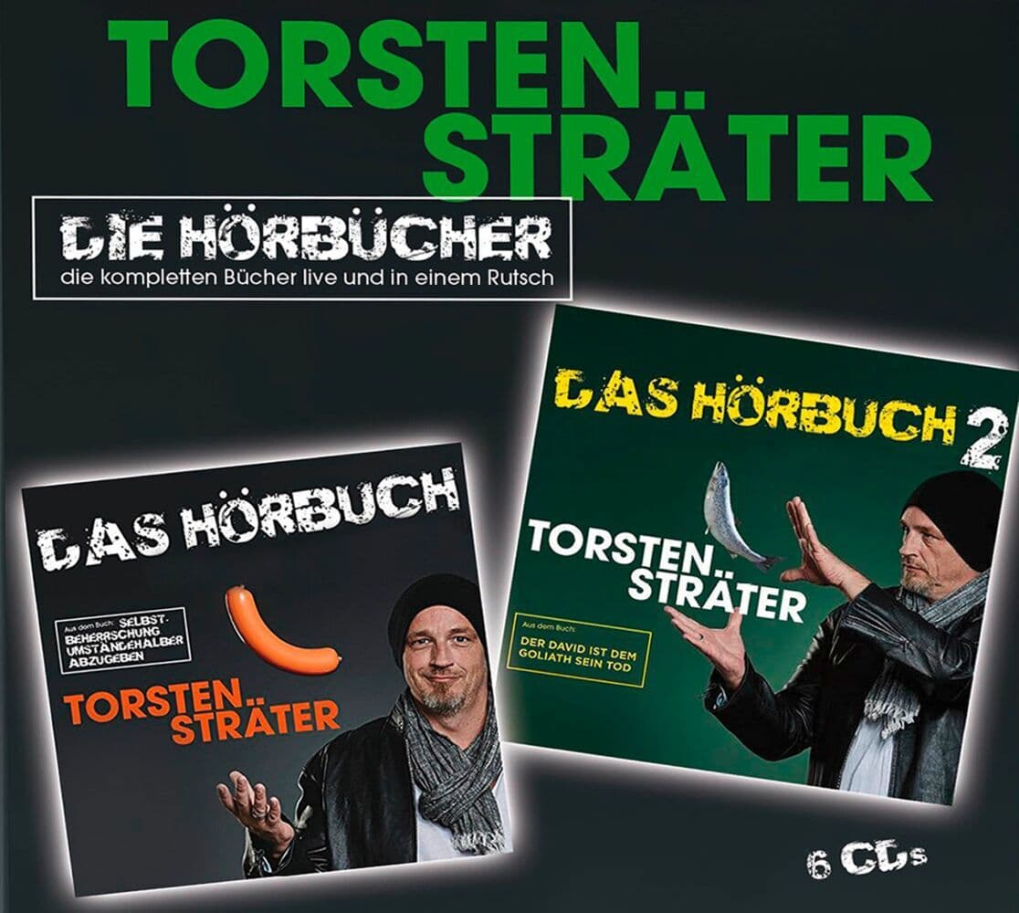 Das Hörbuch 1 & 2: Der David ist dem Goliath sein Tod & Selbstbeherrschung umständehalber abzugeben. Die kompletten Bücher live und in einem Rutsch.