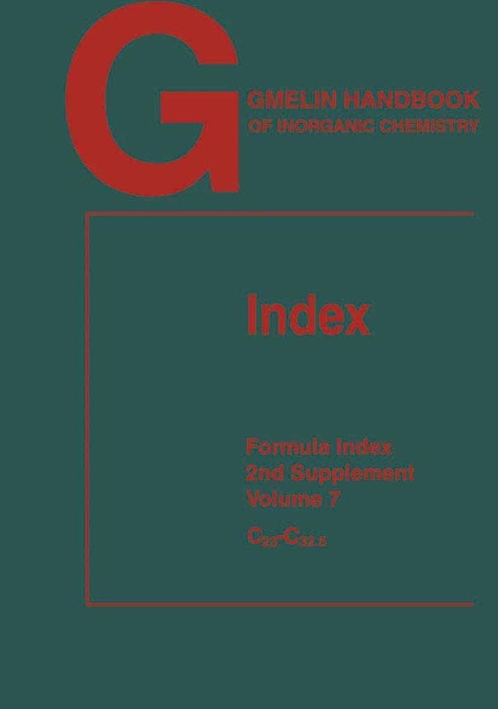 Index Formula Index: 2nd Supplement Volume 7 C23-C32.5