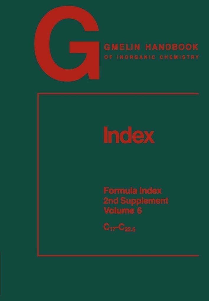 Index Formula Index: 2nd Supplement Volume 6 C17-C22.5
